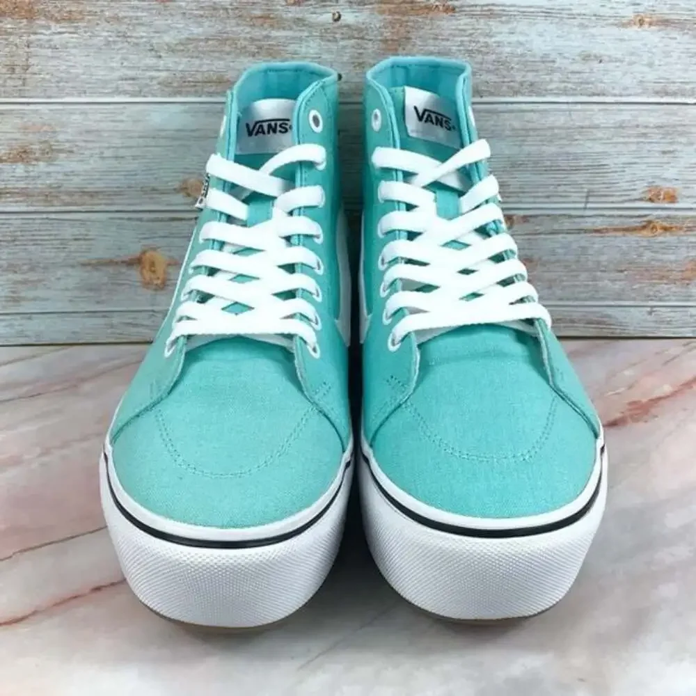 NEW Vans Filmore Hi Tapere Platform in Aqua Sky Canvas